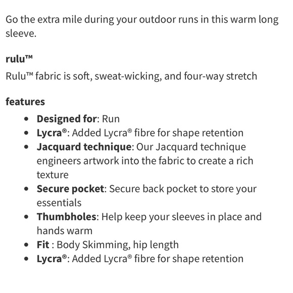 NWT Lululemon Close to Crossing Long Sleeve Top - Picture 3 of 6